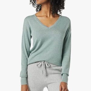 Sage Green V-Neck Lightweight Sweater | Soft Casual Everyday Top